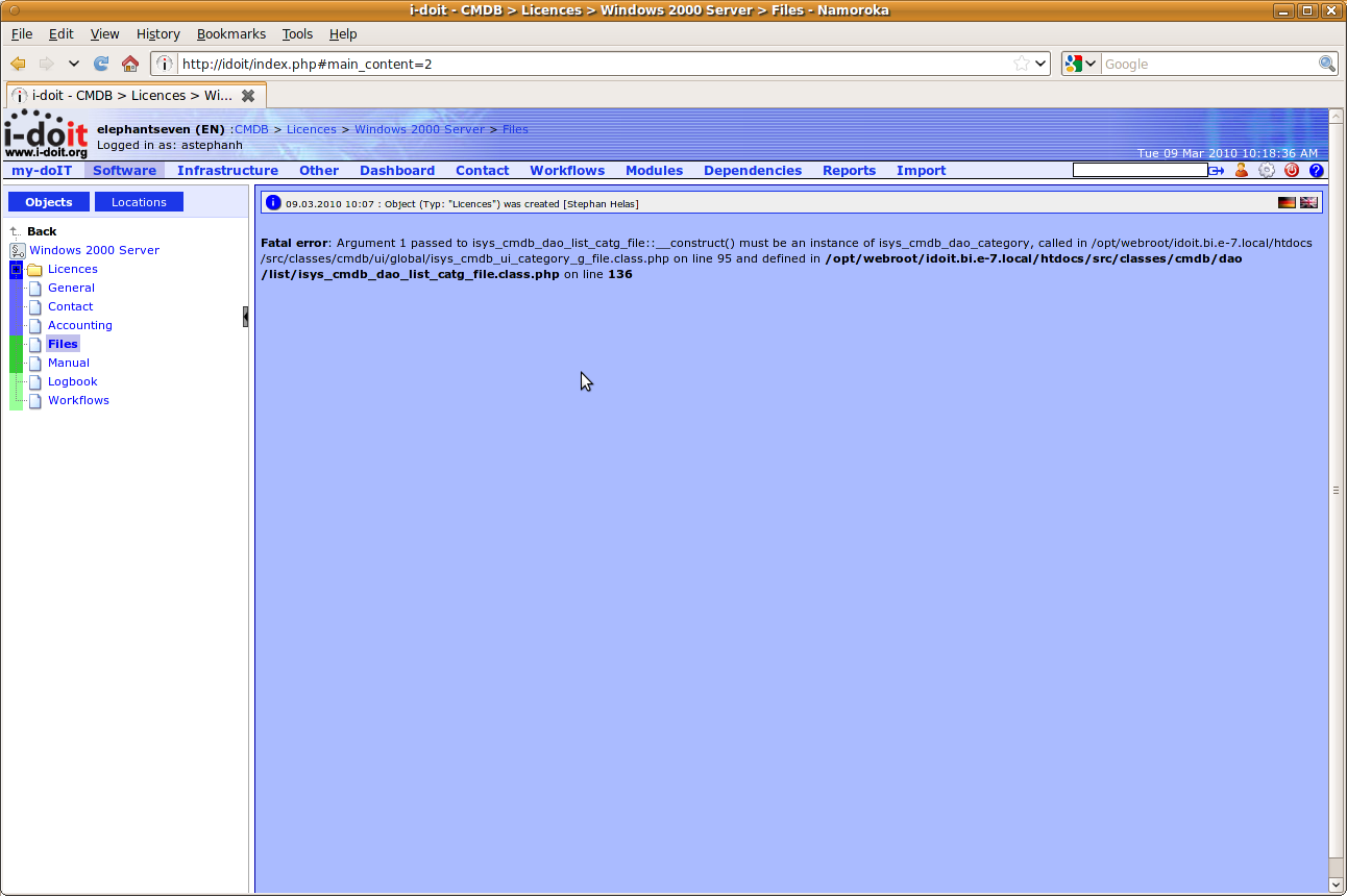 Screenshot-i-doit - CMDB  Licences  Windows 2000 Server  Files - Namoroka.png